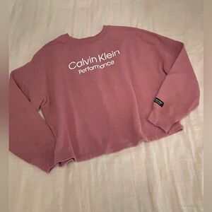GUC Calvin Klein logo cropped sweatshirt. Size small